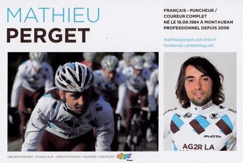 2011 AG2R La Mondiale #NNO Mathieu Perget Front